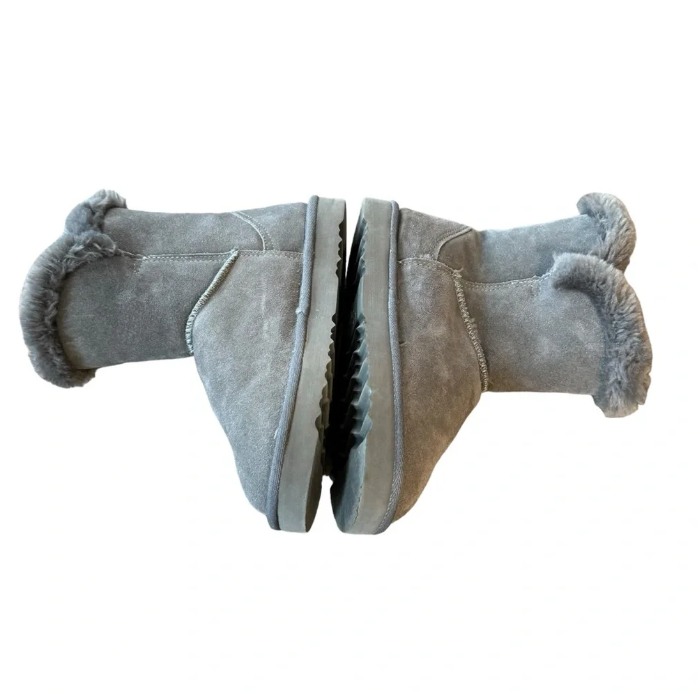 *Women’s Style & Co Size 8 Gray Tiny2 Suede Upper Faux Fur Lined Boots